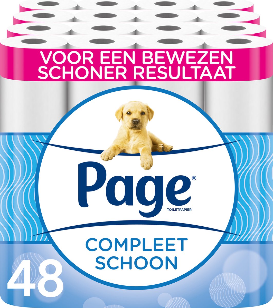 Page toiletpapier - 48 rollen - Compleet Schoon wc papier - met een vleugje katoen - Page