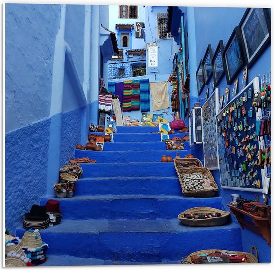 WallClassics - Plaque Mousse PVC - Street Art - Maroc - Photo 50x50 cm sur Plaque Mousse PVC