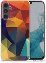 Siliconen Back Cover Geschikt voor Geschikt voor Samsung Galaxy A34 Doorzichtig Hoesje Polygon Color