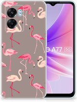 Cover Case OPPO A77 | A57 5G Smartphone hoesje Flamingo