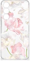 GSM Hoesje Samsung Galaxy A54 5G Back Case TPU Siliconen Hoesje Doorzichtig Mooie Bloemen