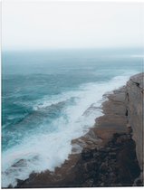 WallClassics - Drapeau - Sea at Rocks - 30x40 cm Photo sur Drapeau Polyester