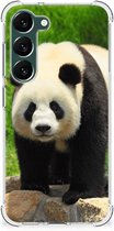 TPU Siliconen Hoesje Samsung Galaxy S23 Plus GSM Hoesje met doorzichtige rand Panda