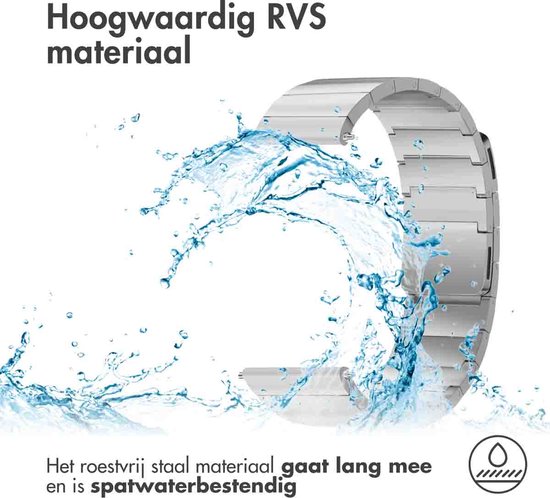 Selencia Acier 22 mm - Convient pour Samsung Galaxy Watch 46mm / 3 (45mm) / Gear s3 - Polar Vantage M2 / Grit X - Garmin Vivoactive 4 / Venu 2 - Huawei Watch GT 3 (pro) / 2 - Amazfit GTR - Argent