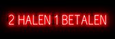 2 HALEN 1 BETALEN - Reclamebord Neon LED bord verlichting - SpellBrite - 142,8 x 16 cm rood - 6 Dimstanden - 8 Lichtanimaties