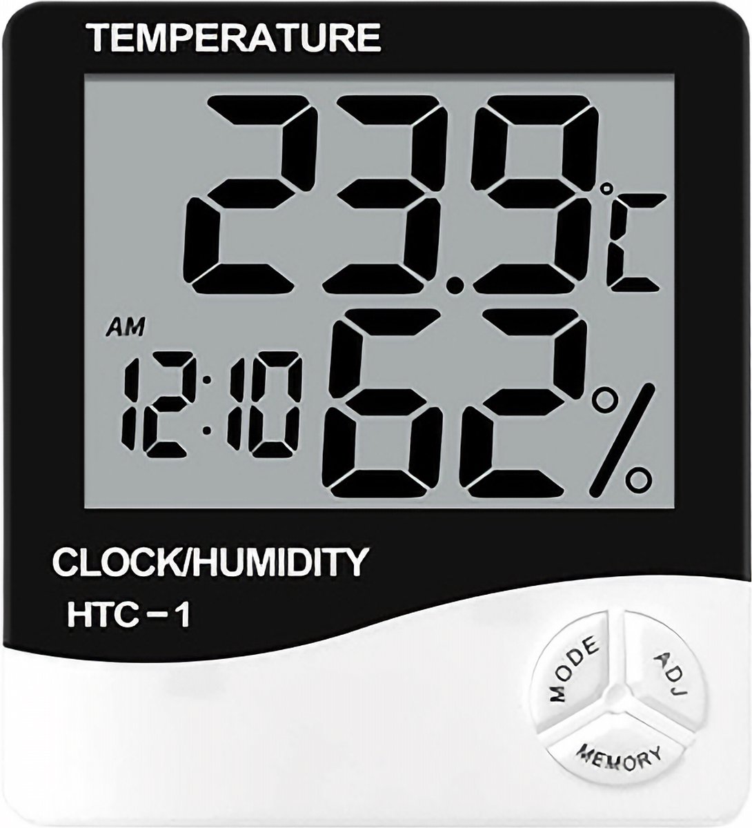 Hygrometer Digitale Weerstation Luchtvochtigheidsmeter Thermometer Voor Binnen Vochtmeter Incl. Batterij