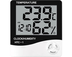 Hygrometer Digitale Weerstation Luchtvochtigheidsmeter Thermometer Voor Binnen Vochtmeter Incl. Batterij