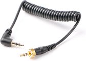 Saramonic SR-UM10-C35 right-angle TRS to locking TRS coiled cable, 3.5mm connectors, 18 to 51cm