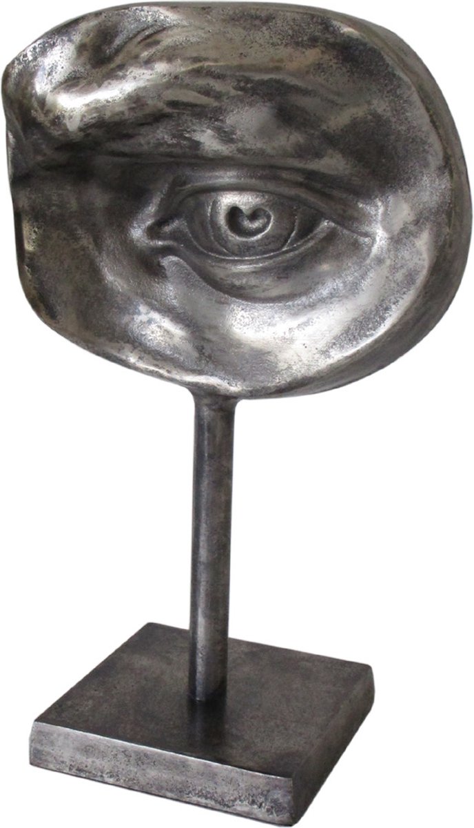 Deco4yourhome® - Deco. Oog op Standaard - Silver Antique - Grijs - Eye