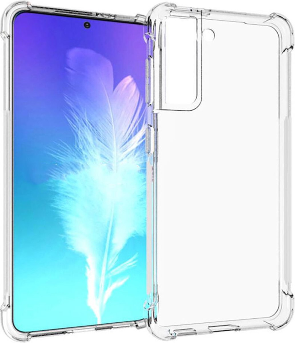 Shop4 - Samsung Galaxy S22 Hoesje - Zachte Back Case Drop Shock Proof Transparant