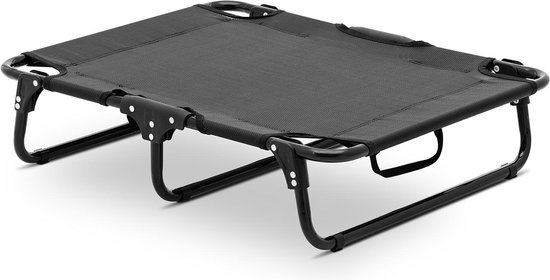 Wiesenfield Honden ligbed - 69 x 57 x 17 cm - staal / Teslin stof - zwart