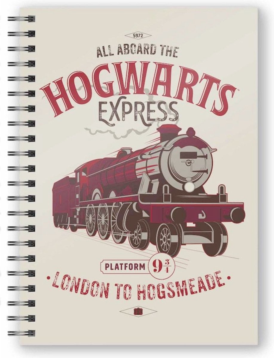 Harry Potter Notitieboek 3D-Effect All Aboard The Hogwarts Express Wit