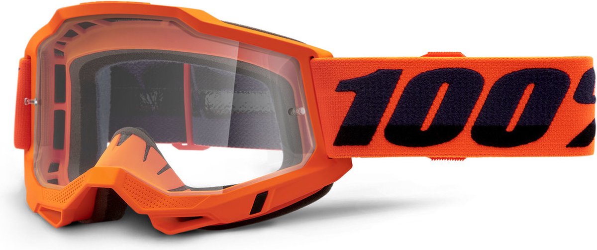 100% Goggles MTB Accuri 2 OTG - Clear Lens - Oranje -