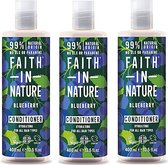 Faith in Nature - Conditioner Blueberry 400ml - 3 Pak