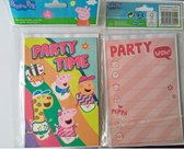 Peppa Pig Uitnodigingskaarten - 5 Stuks - 5 kaarten inclusief enveloppen - FSC®-gecertificeerd papier: verantwoord papier - Nodig al je vriendjes en vriendinnetjes uit voor jouw verjaardag of feestje met deze vrolijke uitnodigingen