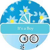 Button It's a Boy kinderwagen - baby - kinderwagen - it's a Boy - genderreveal - - babyshower - geboorte