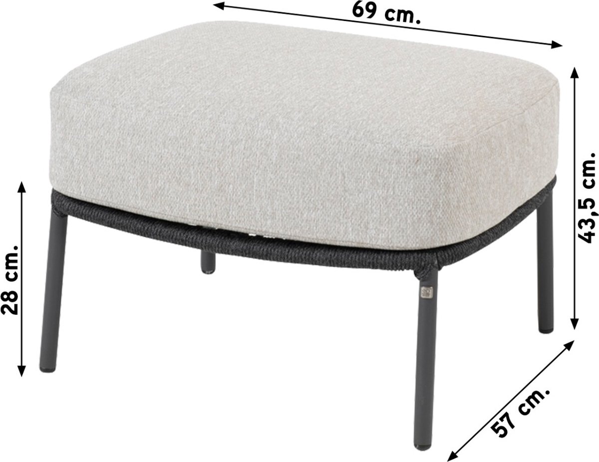 4 Seasons Outdoor Calpi footstool - anthracite
