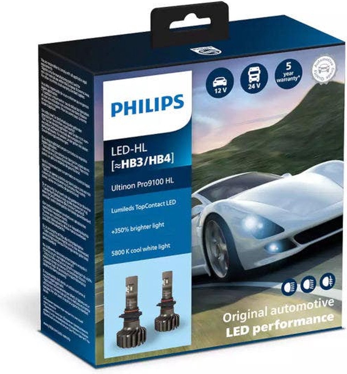 Philips Ultinon Pro9100 LED-HL HB3 / HB4 set LUM11005U91X2