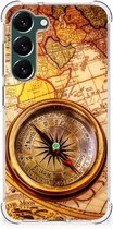 Telefoon Hoesje Geschikt voor Samsung Galaxy S23 Plus Hoesje met transparante rand Kompas
