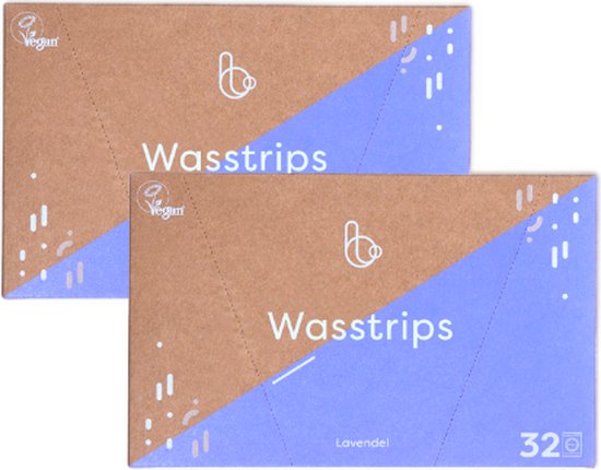 Brauzz Wasstrips Multipack Lavendel - Wasmiddeldoekjes voor Witte, Gekleurde en Zwarte Was - Wasmiddel Strips - Eco Wasmiddel Vellen - Duurzame Laundry Strips (64 wasbeurten)