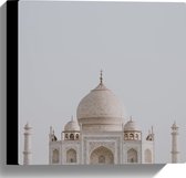 WallClassics - Canvas - Moskee Taj Mahal - India - 30x30 cm Foto op Canvas Schilderij (Wanddecoratie op Canvas)