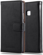 Cadorabo Hoesje geschikt voor Huawei P9 LITE 2016 / G9 LITE in ZWART GRAFIET - Beschermhoes met magnetische sluiting, standfunctie en kaartvakje Book Case Cover Etui