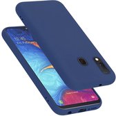 Cadorabo Hoesje geschikt voor Samsung Galaxy A10e / A20e in LIQUID BLAUW - Beschermhoes gemaakt van flexibel TPU silicone Case Cover