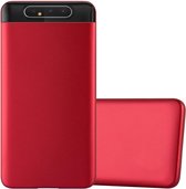 Cadorabo Hoesje geschikt voor Samsung Galaxy A80 / A90 4G in METALLIC ROOD - Beschermhoes gemaakt van flexibel TPU silicone Case Cover