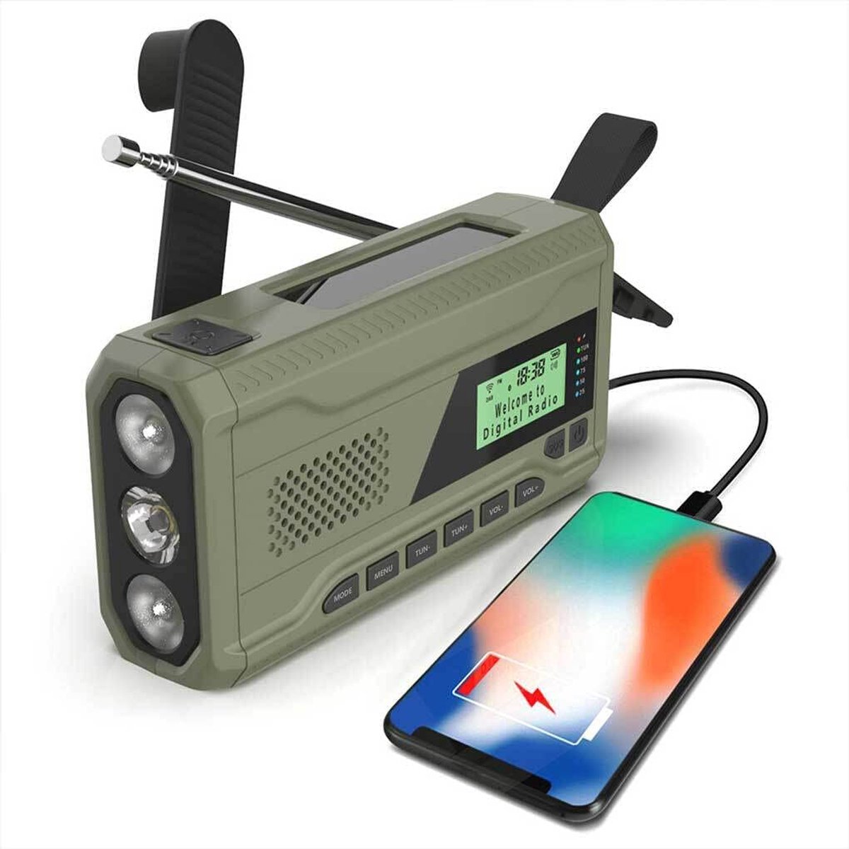 Envix noodradio - noodradio DAB+ - Powerbank 4500 mAh - Bluetooth 5.0