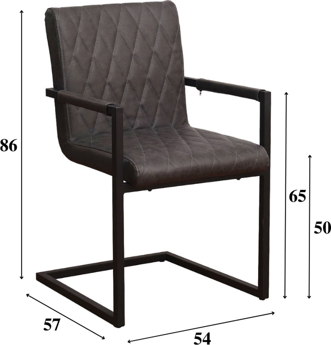 CLP Tilde Set Van 2 Eetkamerstoelen Zonder Armleuning Industrieel Fluweel Rood 2733054407