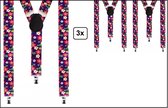 3x Porte-jarretelles flower power - Soirée à thème carnaval party à thème hippie festival disco