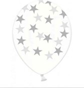 6 ballons en latex transparent avec étoiles - objet de décoration de fête