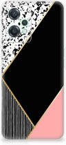 Telefoonhoesje OnePlus Nord CE 2 Lite TPU Silicone Hoesje Black Pink Shapes