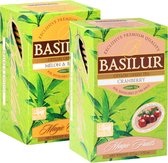 Basilur A-kwaliteit tea, Groen thee, Magic Fruits Combo: Cranberry + Meloen en Banaan.