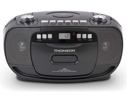 Radio FM et lecteur CD Thomson RK200CD avec magnétophone à cassette - Noir
