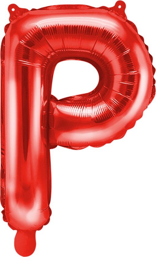 Follieballon letter P - 35cm rood