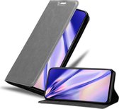 Cadorabo Hoesje voor Xiaomi RedMi NOTE 10 4G / RedMi NOTE 10S in TITANIUM GRIJS - Beschermhoes met magnetische sluiting, standfunctie en kaartvakje Book Case Cover Etui