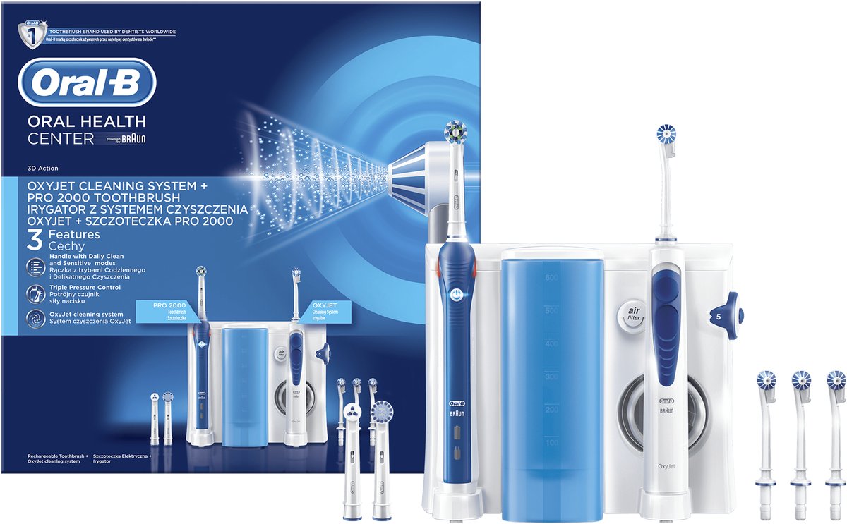 Oral-B PRO 2000 Cross Action + OxyJet Monddouche