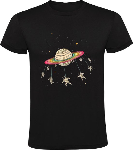 Planeet | Kinder T-shirt | astronaut | space | ruimte | ruimtevaarder | Zwart