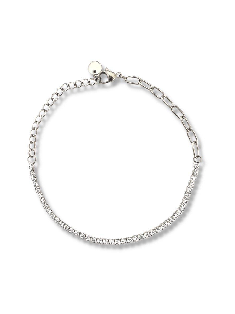 Zatthu Jewelry - N22FW564 - Joya fijne stainless steel armband met zirkonia