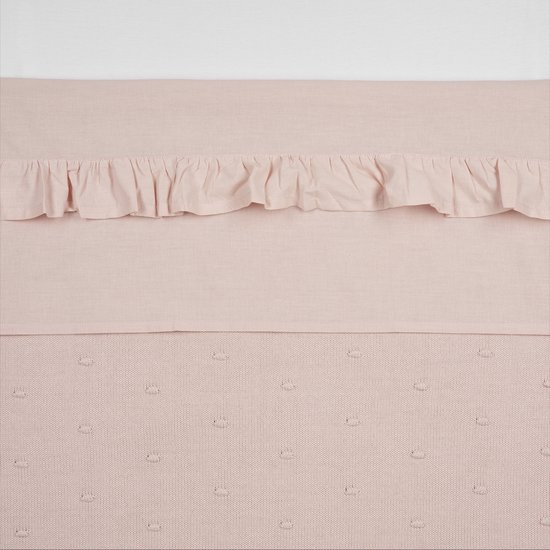 Meyco Baby Ruffle ledikant laken - soft pink - 100x150cm - 0.3 TOG