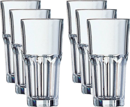 18x Verres Verres "long drinks" drink 310 ml - 31 cl - Verres long drink - Verres Water/ jus / café / thé - Verres long drink en verre