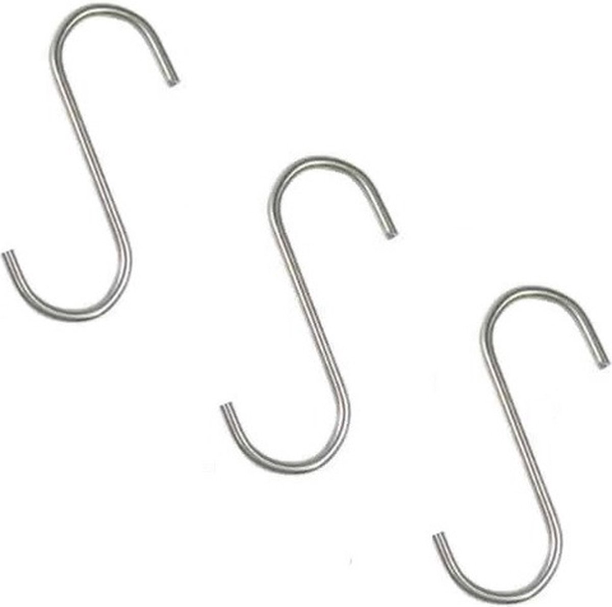 36x S-haken / ophanghaken - metaal - ophanghaakjes