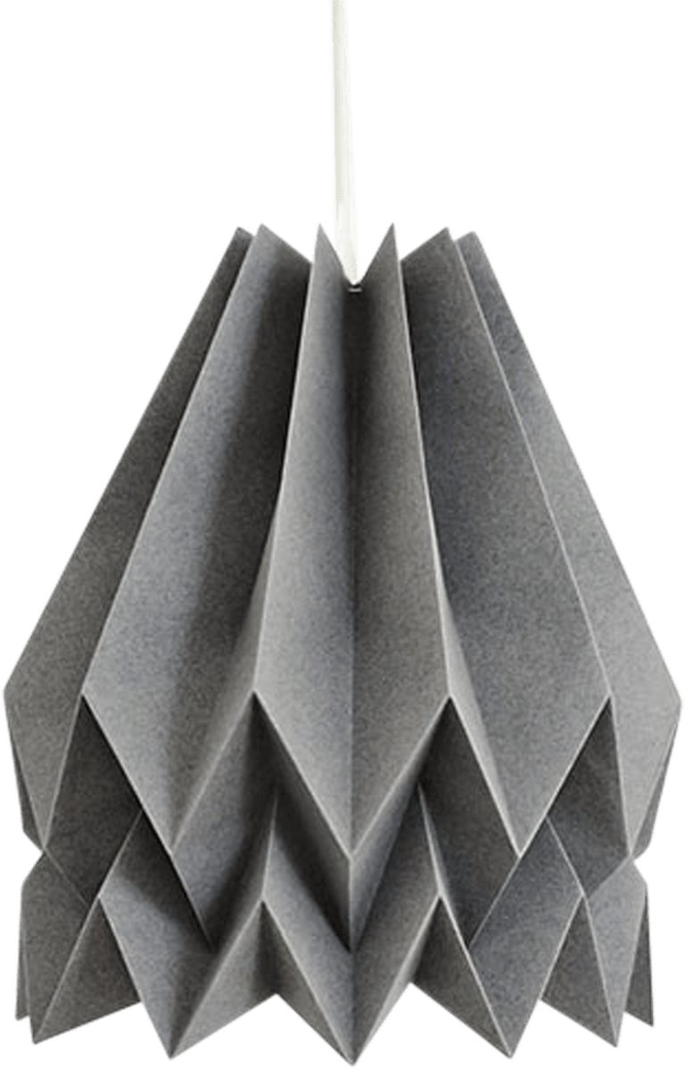 Origami Hanglamp - Grijs - Koordset wit
