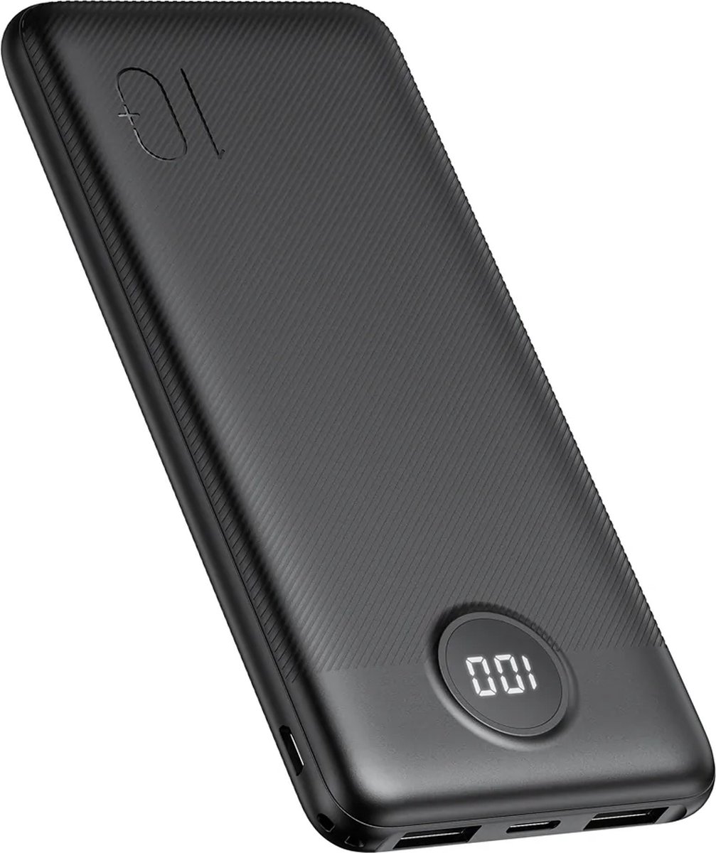 Veger Powerbank - S11 - W1140 - 10.000 mAh - Ultra Slim - LED Display - USB-C - Zwart