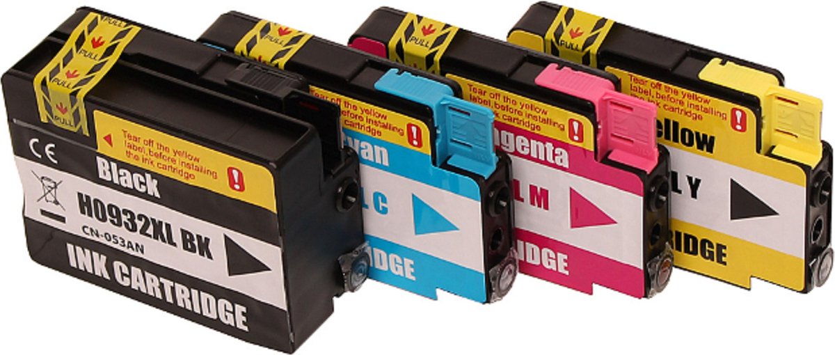 Huismerk XL cartridges voor HP 932XL / 933XL | Multipack van 4 Stuks BK,C,M,Y voor HP OfficeJet 6100, 6600, 6700, 7110, 7510, 7610, 7612,