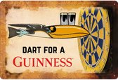 Metalen Wandbord Dart for a Guinness Bier - 20 x 30 cm - Gebold en Reliëf