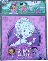 Disney Princess Sofia Glitter Album set - 6 pages à colorier avec paillettes - 21,5 x 27,5 cm
