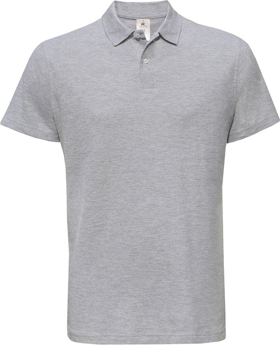 Unisex Polo 'ID.001' Heather Grijs merk B&C Collectie maat XL