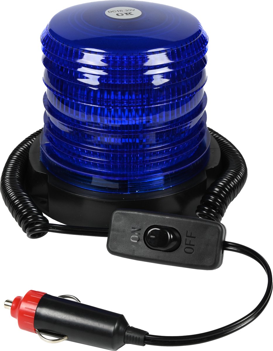 Led Zwaailamp Zwaailicht Flits lamp blauw 12V